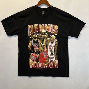 Dennis Rodman Bulls Picture Collage Graphic Tee - Size Large - New Without Tags